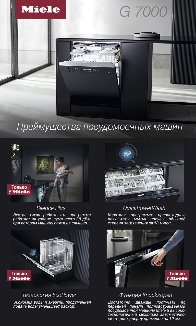 Premium Store: Новый подход к процессу мытья посуды с машинами Miele серии G7000