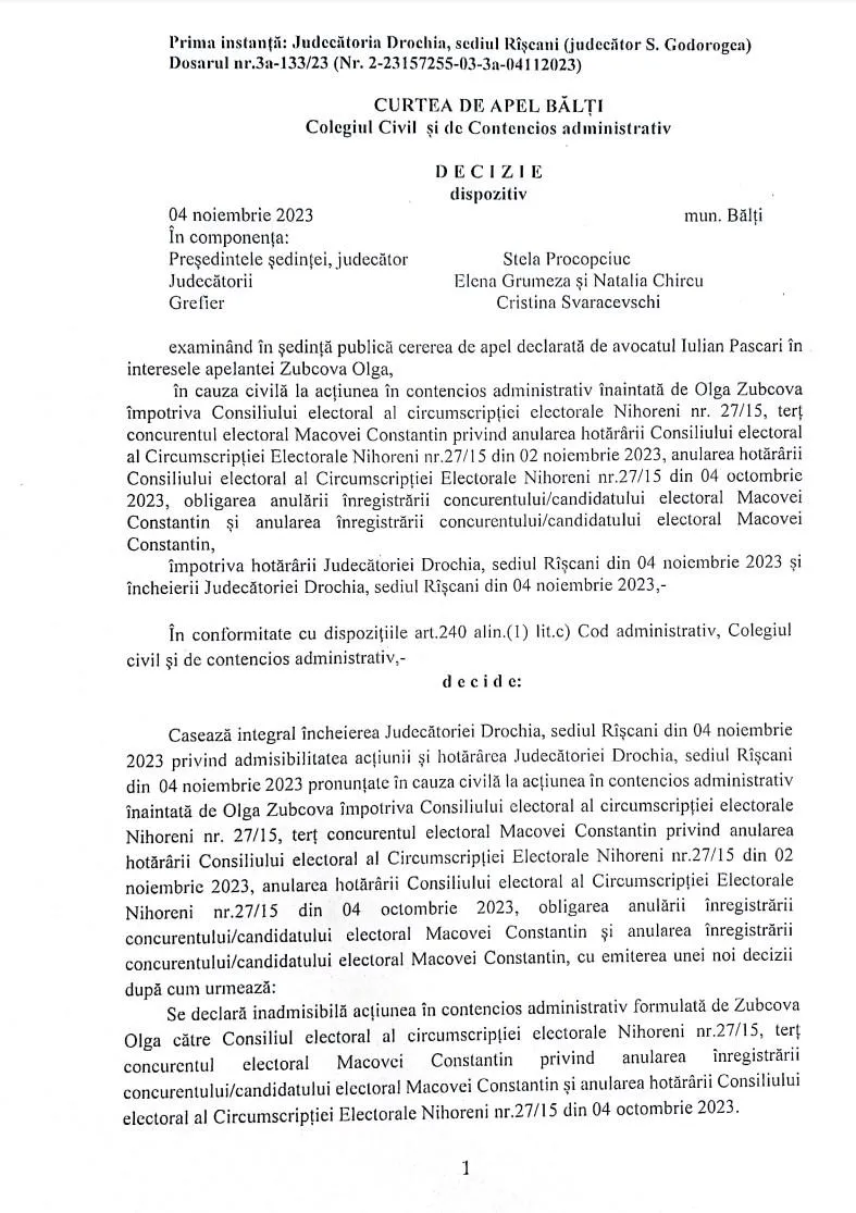 Кандидат от ПСРМ в Рышканском районе снят с избирательной гонки