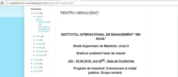 Marina Radvan, care optează pentru integrarea în Uniunea Vamală, a absolvit masteratul în domeniul ”Integrare Europeană”