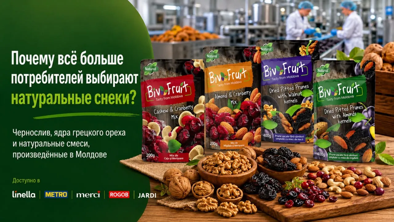 BivoFruit: Почему натуральные перекусы становятся всё популярнее в Молдове
