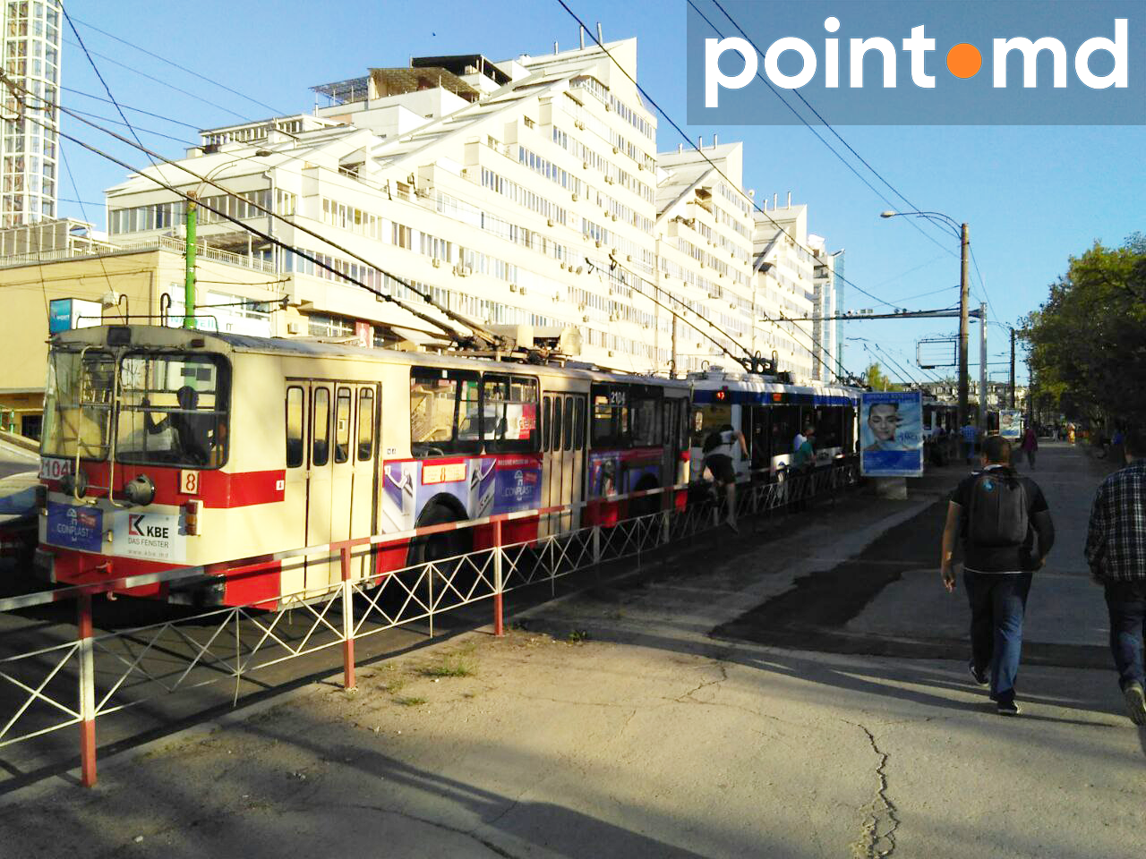 На Ботанике встали троллейбусы