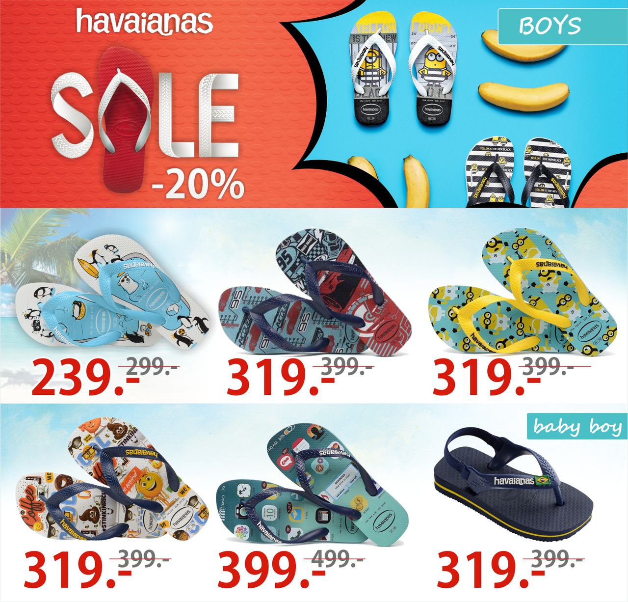 Grand Hall: Havaianas летние скидки 20% ®