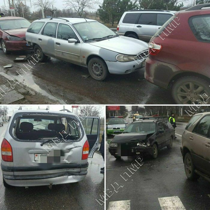 В Тирасполе и Бендерах произошло сразу несколько ДТП: причина – несоблюдение дистанции