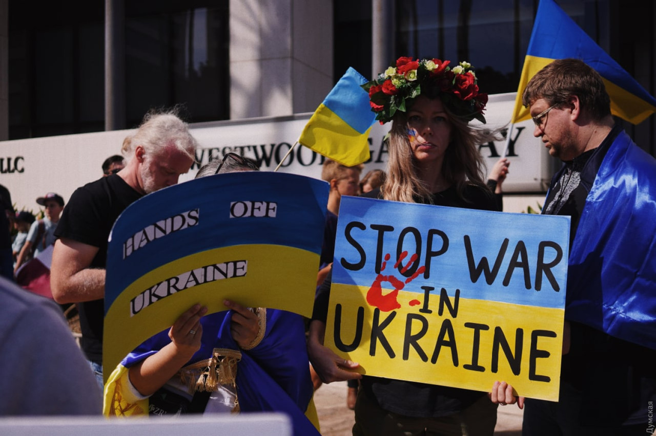 В Лос-Анджелесе прошел массовый митинг в поддержку Украины