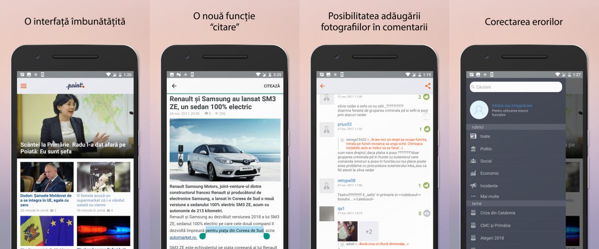 Citarea - o nouă funcție în aplicația Point News