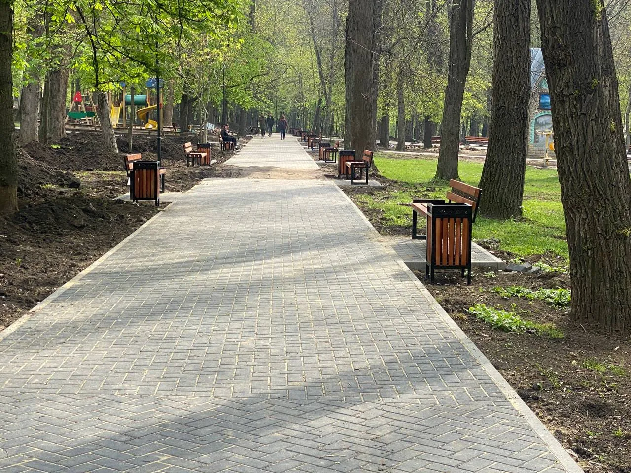 В Кишиневе продолжается ремонт парка "Думитру Рышкану"
