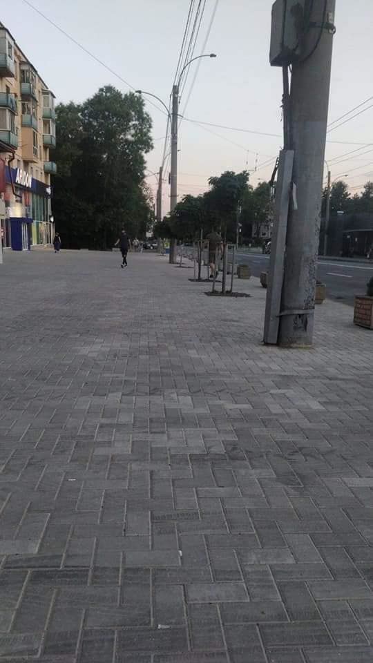 На столичной улице разместили клумбы, чтобы тротуар не блокировали автомобили