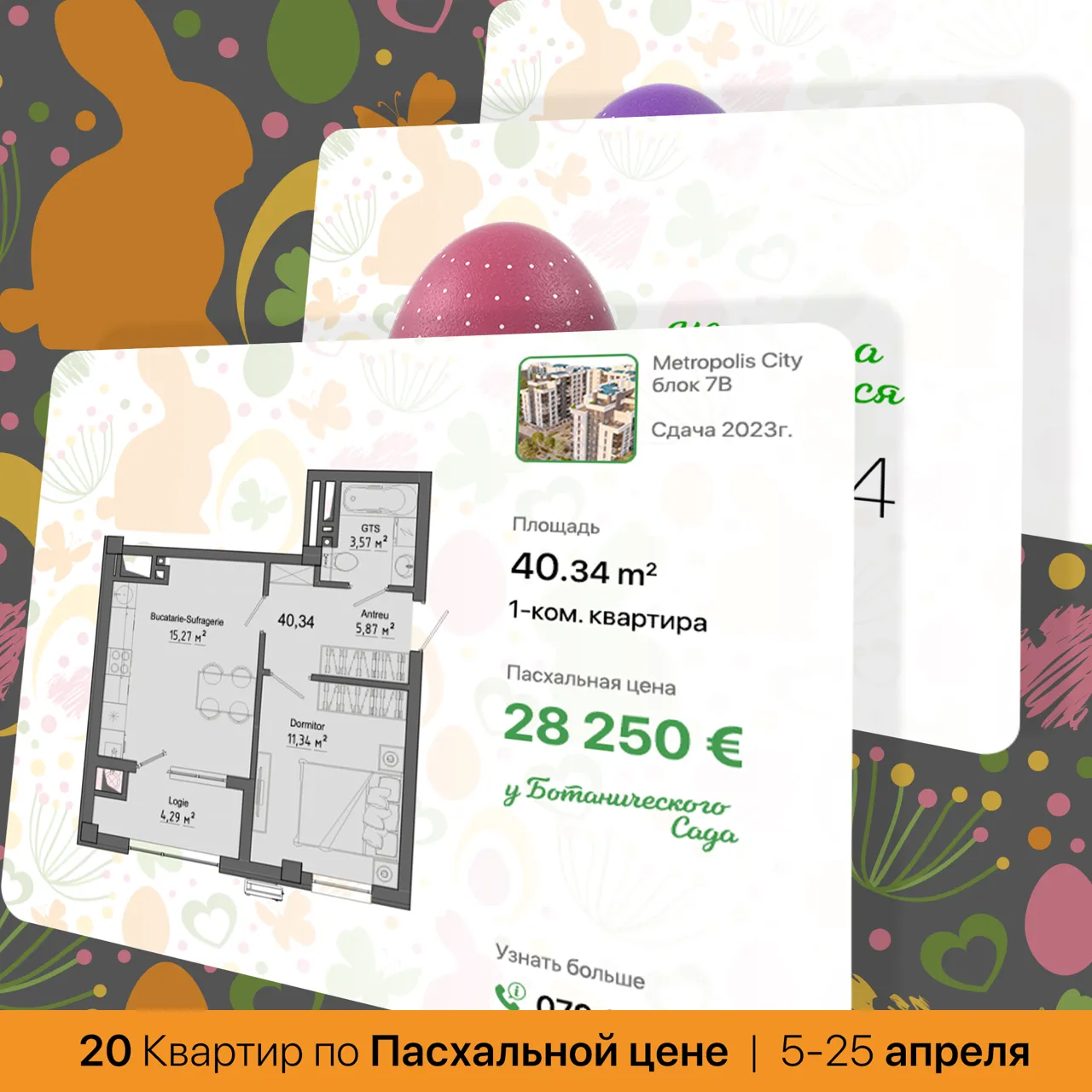 Metropolis City: 20 дней Пасхи - 20 квартир по Пасхальным ценам