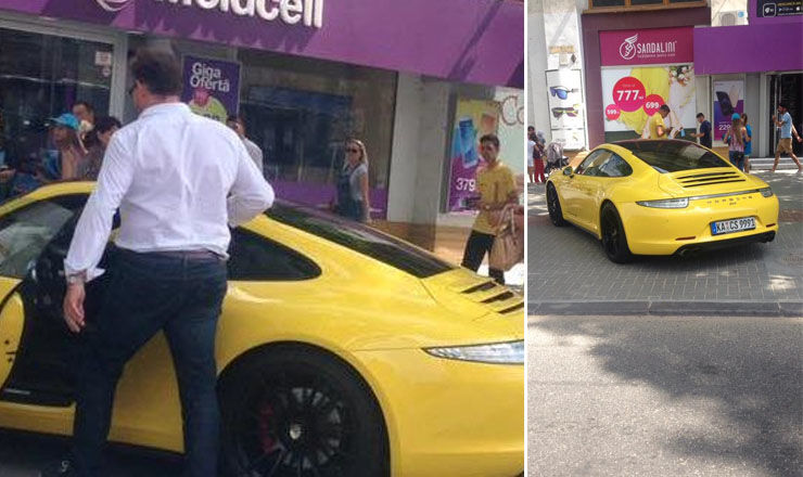Turist cu Porsche și tupeu pe străzile Capitalei