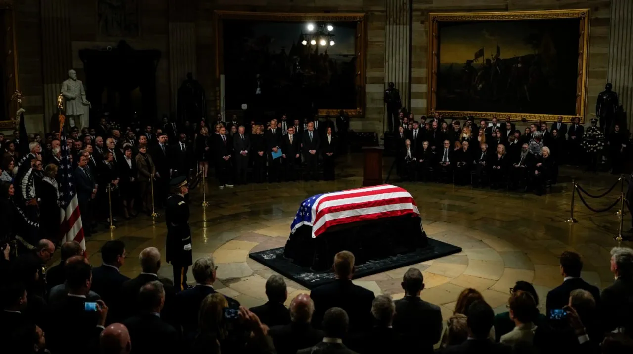 La ceremonia de rămas bun cu Jimmy Carter au participat cinci președinți ai SUA
