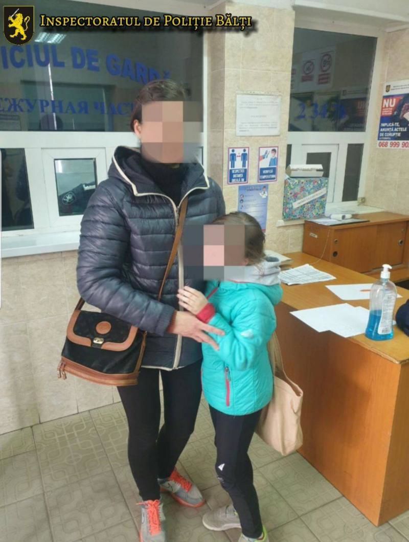 В Бельцах потерялась девочка из Украины: Полиция помогла ей найти мать