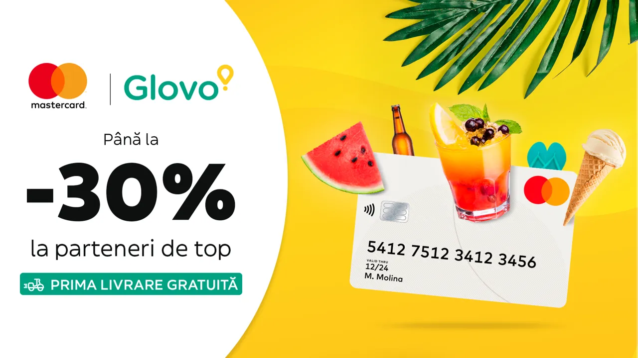 Glovo & Mastercard Happy Summer:  cкидки до 30% у ведущих партнеров  и бесплатная первая доставка