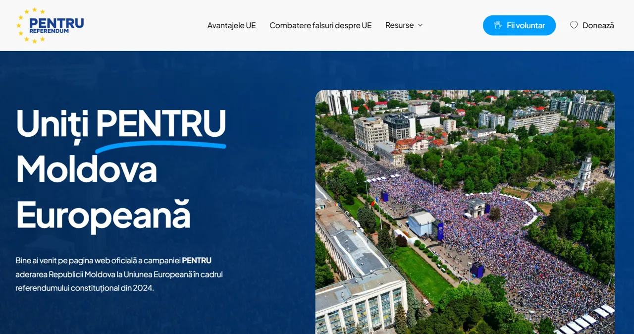 Правительство Молдовы запустило сайт pentru.md