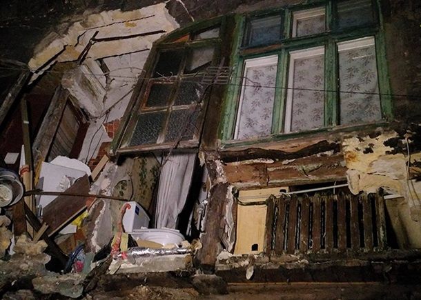 В Одессе обрушилась стена двухэтажного дома