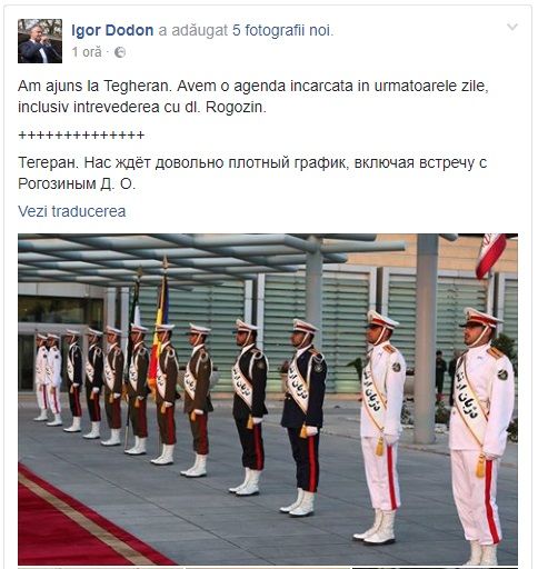 Geografia îl face, din nou, de râs pe Dodon: Am ajuns la „Tegheran”