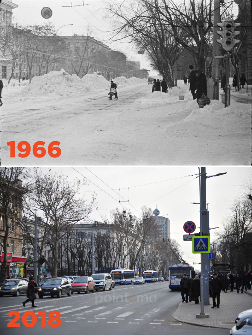 Фотофакт: Какая зима была в Кишиневе 52 года назад