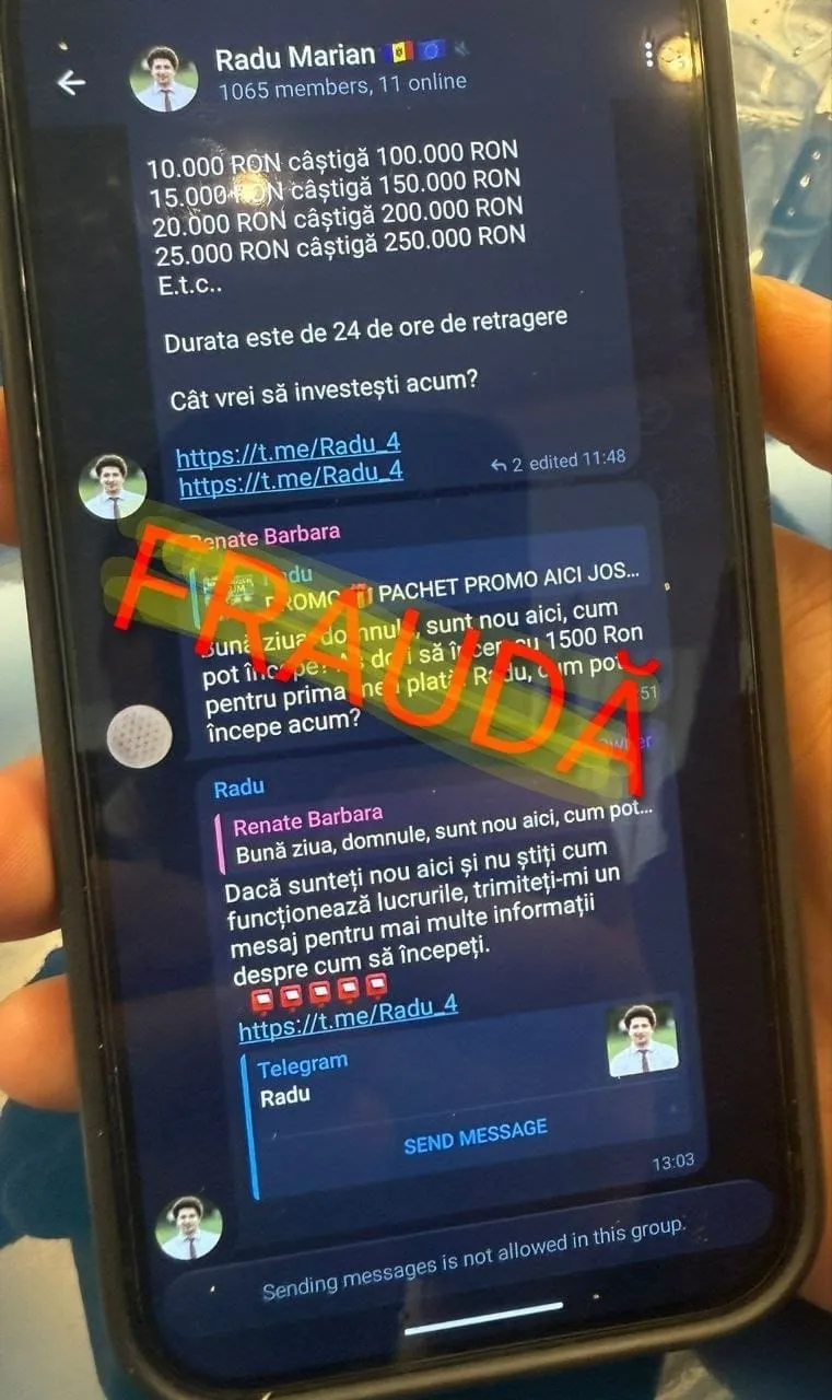 Мошенники выманивают деньги в Telegram от имени депутата Раду Мариана