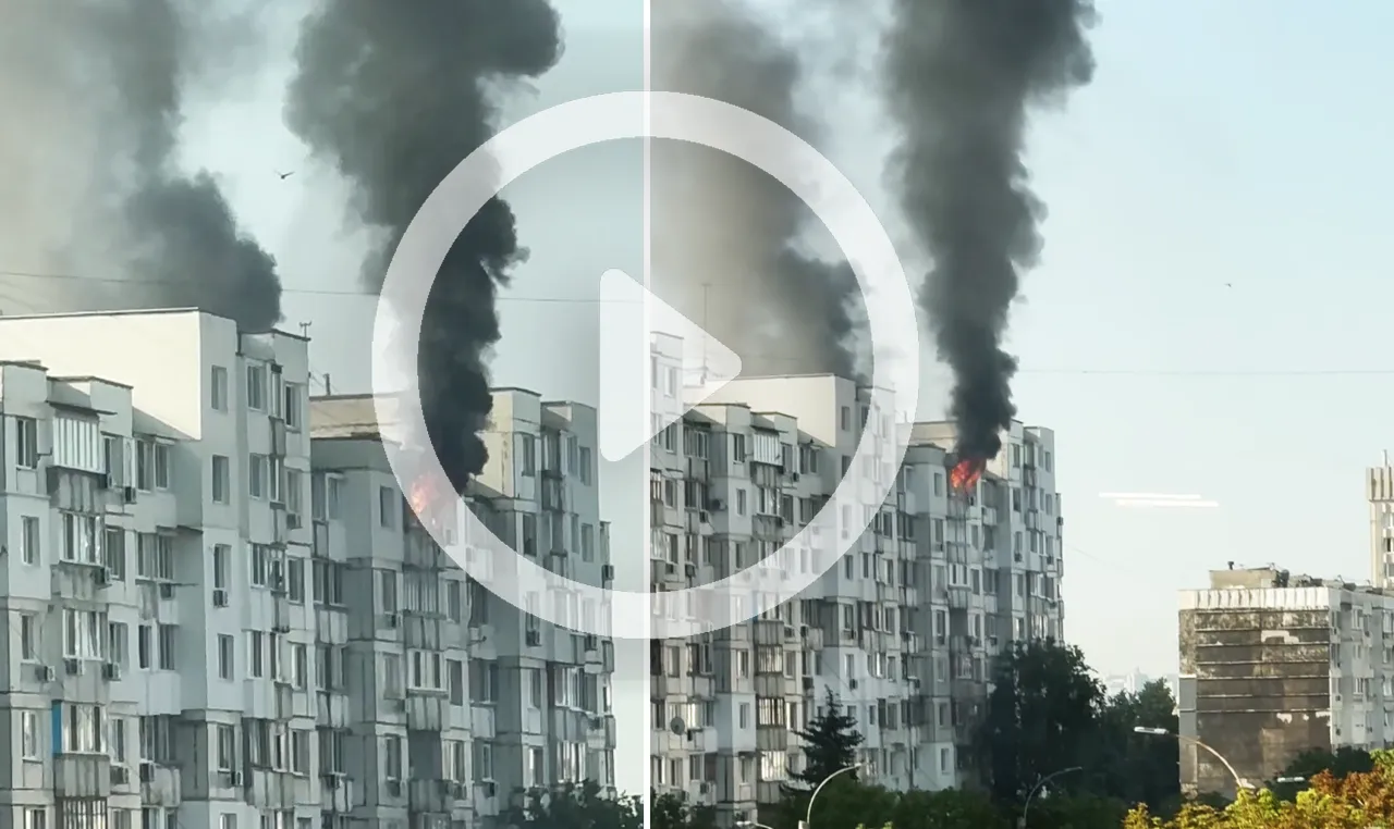 Un apartament dintr-un bloc locativ de pe bulevardul Moscova din Capitală, cuprins de flăcări