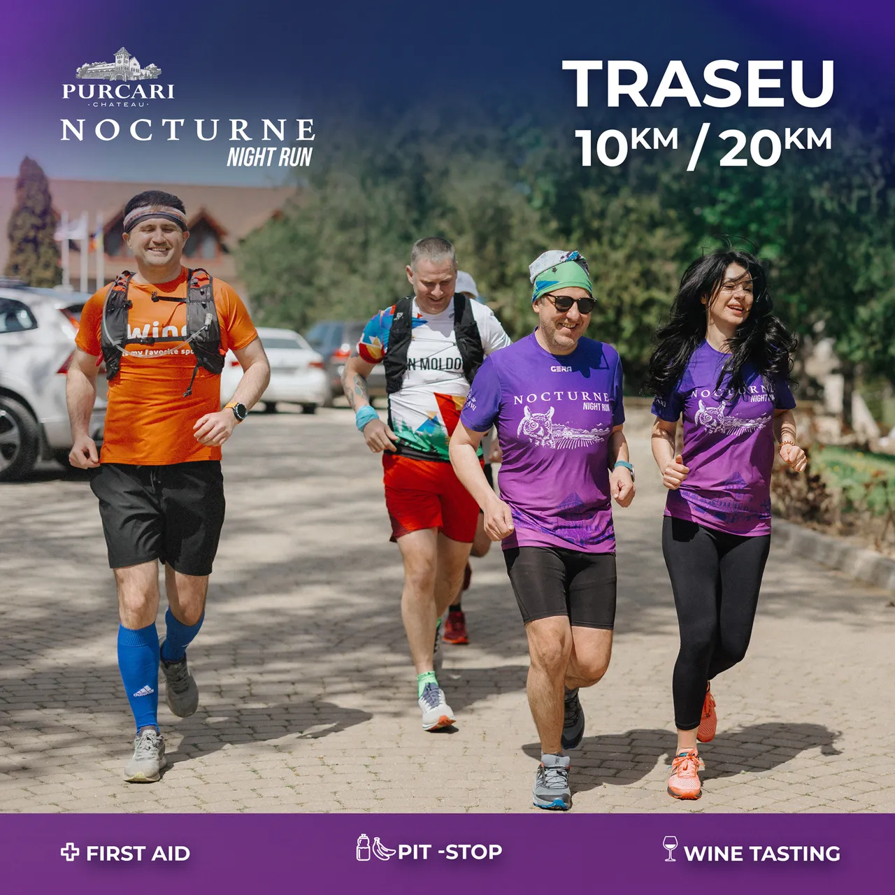 Night Run в Château Purcari: Получи уникальный опыт - пробежка по виноградникам в цветах заката