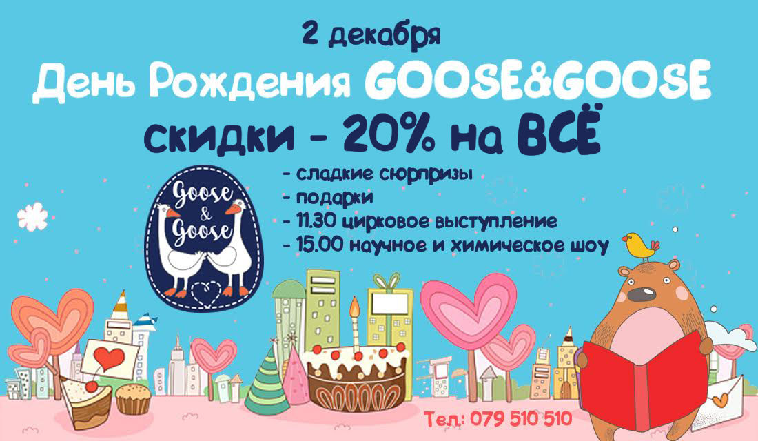 Гипермаркет Goose & Goose отмечает свой первый день рождения ®