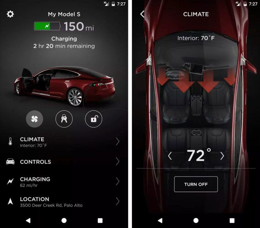 Новая версия приложения Tesla позволяет завести электромобиль с помощью Touch ID