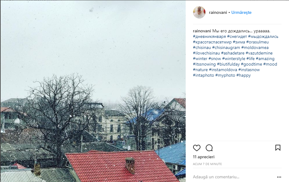 В Молдове вопреки прогнозам метеорологов пошел снег
