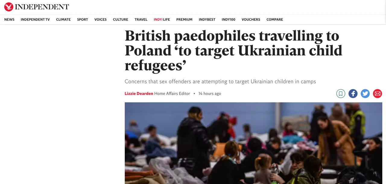 Independent: Вскрылись факты охоты педофилов на детей беженцев