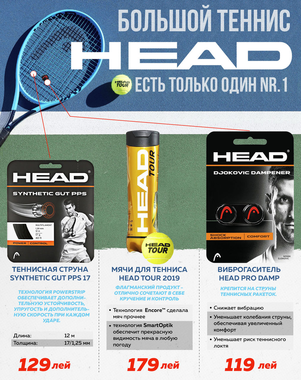 Sportlandia: большой теннис от мирового лидера Head ®
