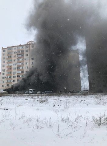 На Чеканах вспыхнул пожар
