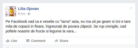 „Catastrofa meteorologică” prin ochii vedetelor autohtone
