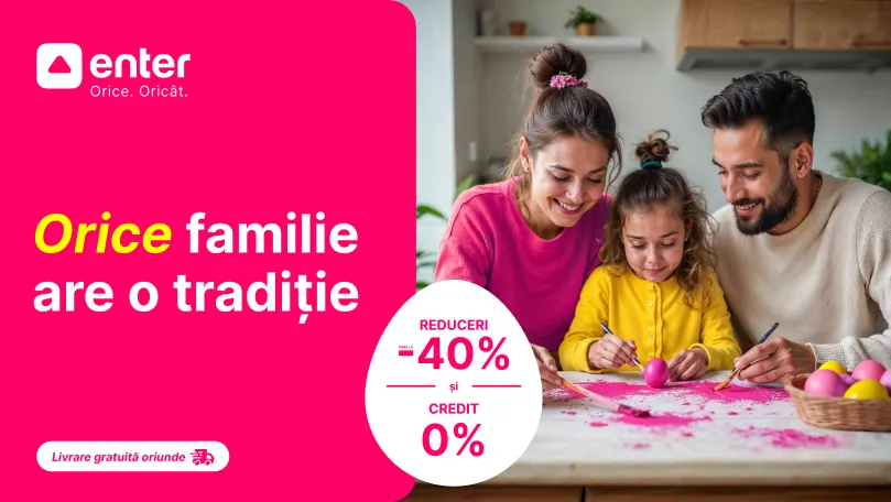 Enter: De Paște ai reduceri și credit 0% la orice dorești