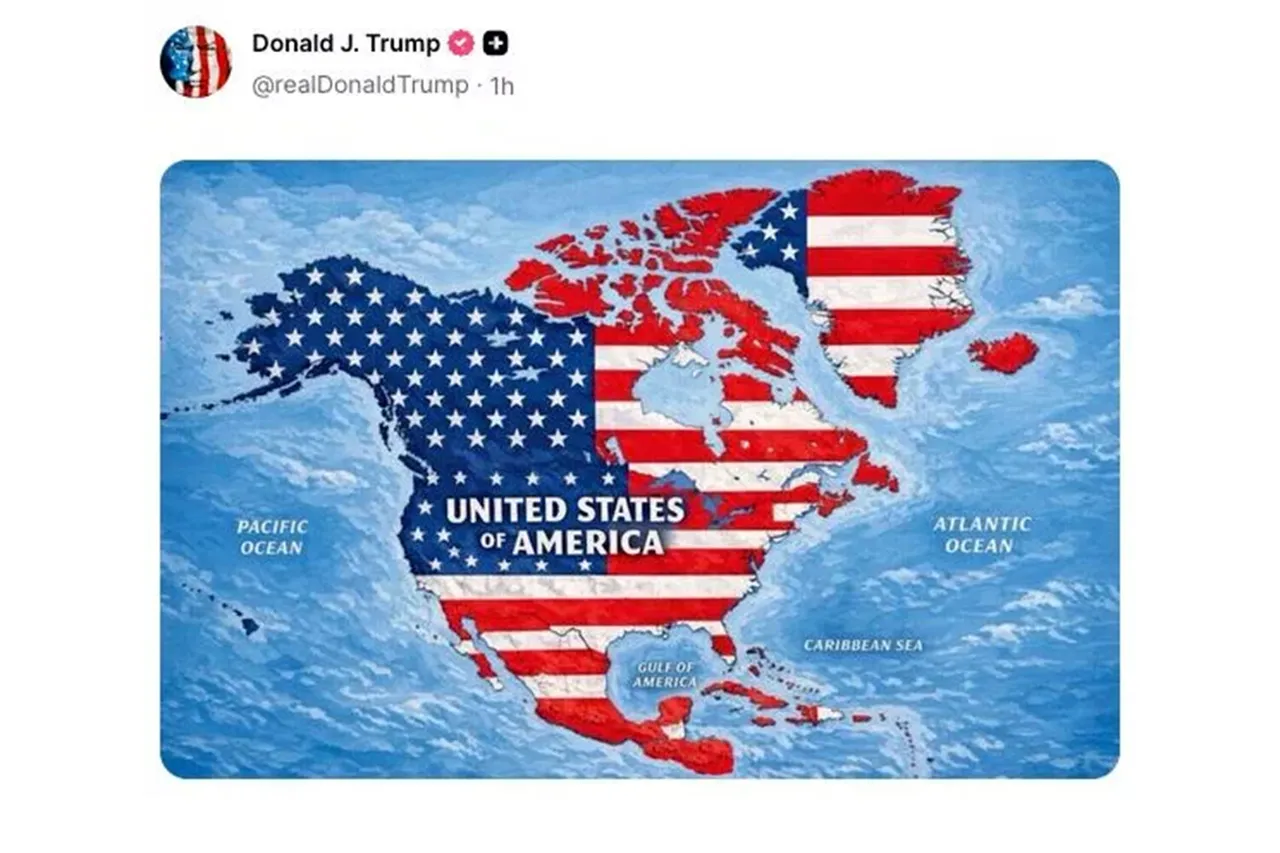 Трамп опубликовал карту с Кубой, Канадой, Мексикой в составе США