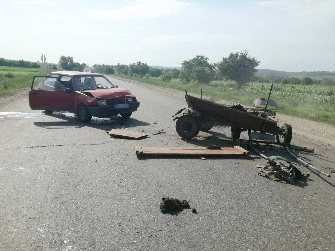 В селе Препелица повозка столкнулась с автомобилем