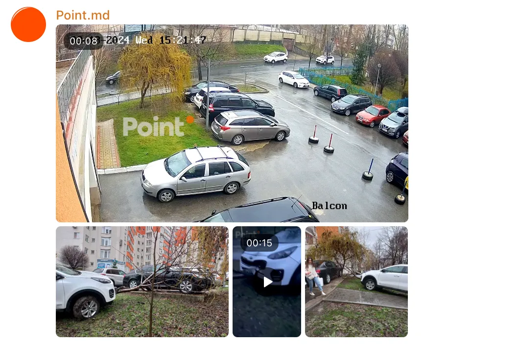 В Кишиневе автомобиль вылетел с дороги и снес дерево
