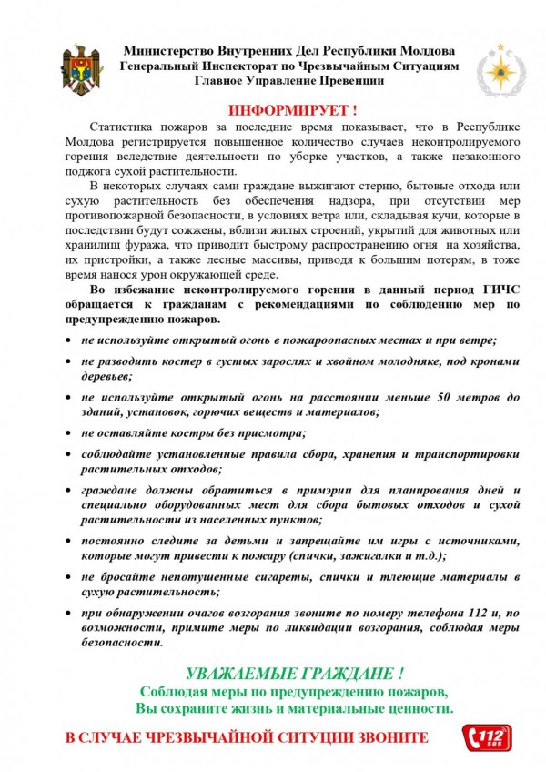 Молодой лес загорелся вблизи Комрата