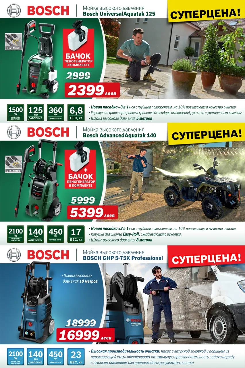 Bosch Siemens: Этой осенью твой сад заслуживает Bosch - Цены от 1299 леев
