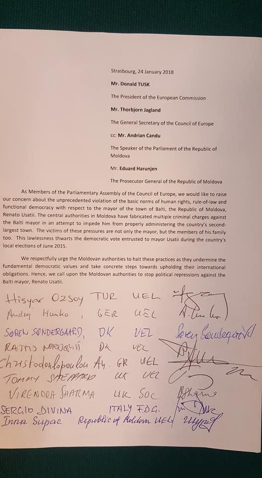 Un grup de deputați APCE sar în apărarea lui Usatîi