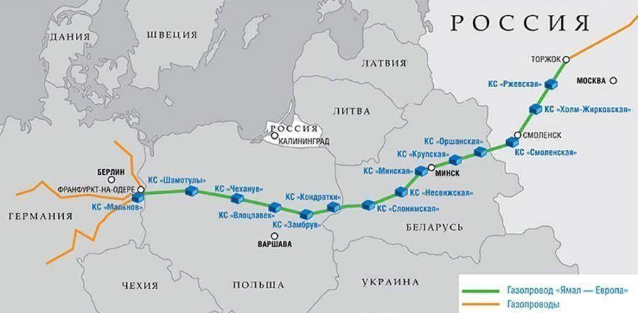Reuters: Прокачка газа по трубопроводу «Ямал — Европа» опустилась до нуля