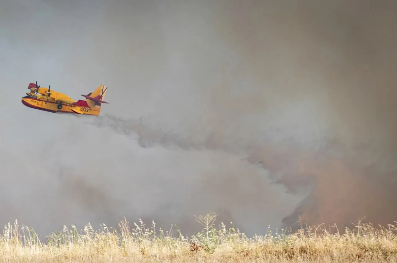 Madrid, acoperit de un nor de fum din cauza unui incendiu de pădure din apropiere