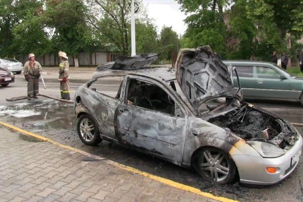 В Тирасполе сгорел автомобиль