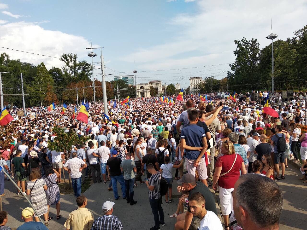 В центре Кишинева прошел протест