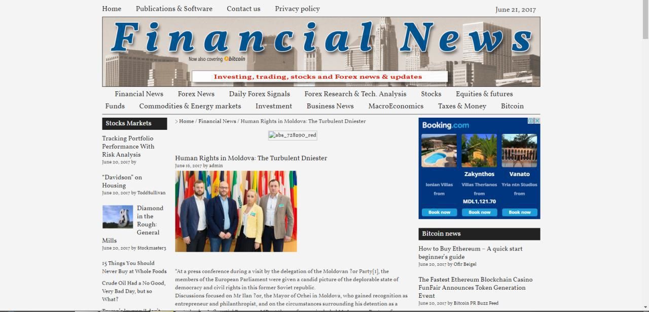 The Financial News о нарушении прав Илана Шора: Бурлящий Днестр
