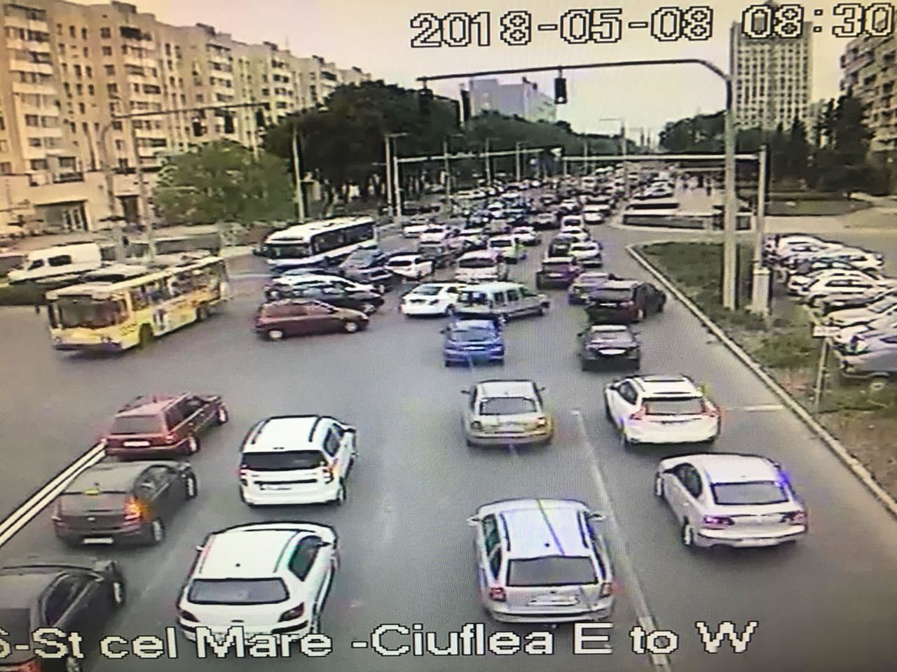Служба InfoTrafic сообщила об улицах Кишинева с затрудненным движением
