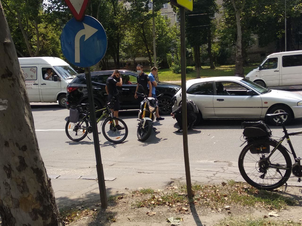 В столице произошла еще одна авария с участием мотоциклиста