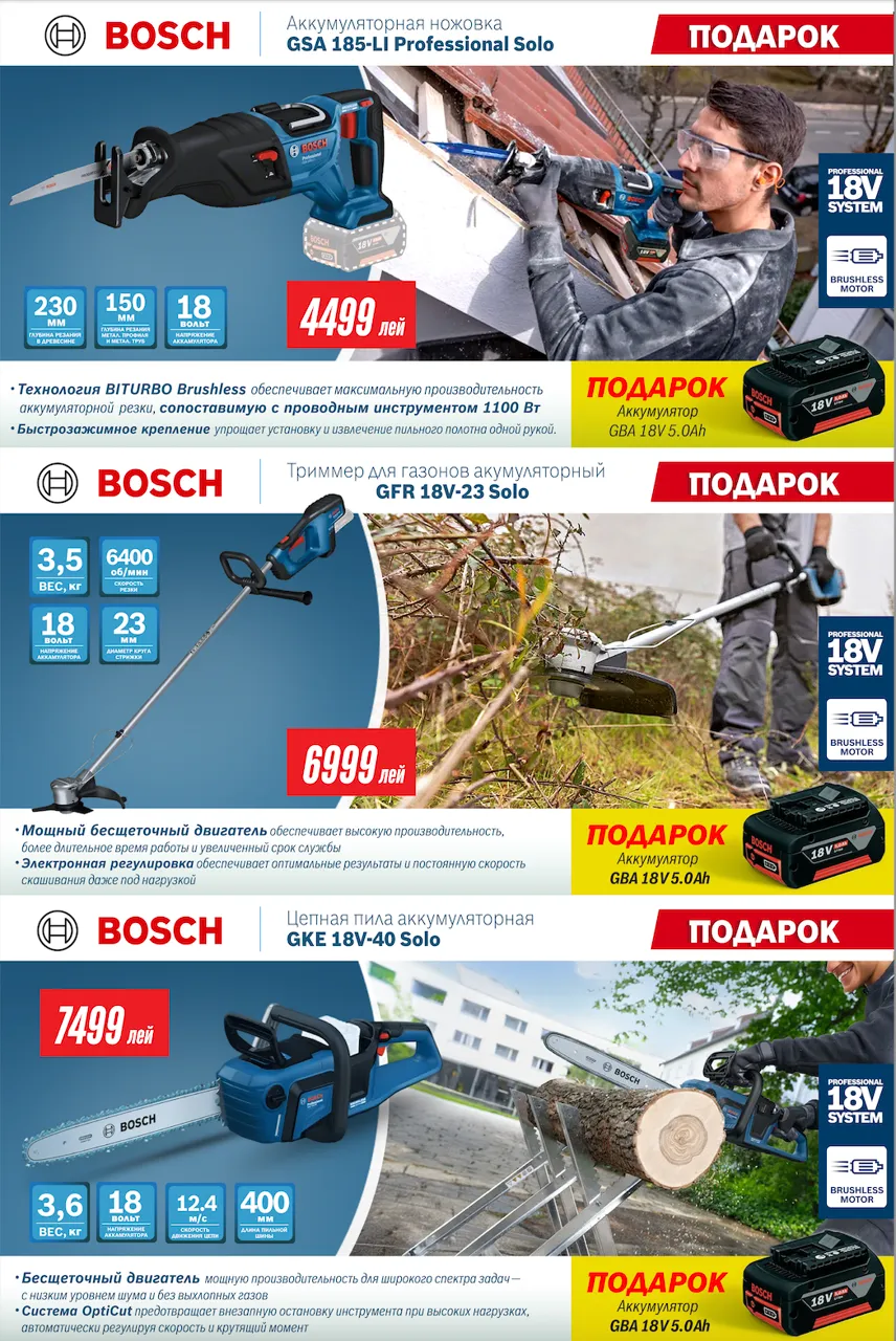 Осень начинается с Bosch – садовые инструменты и электроинструменты до -35%
