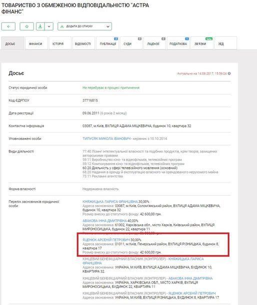 Яценюк стал совладельцем телекомпании
