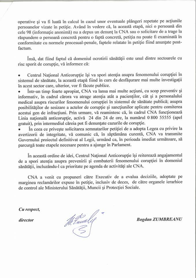 Национальный центр по борьбе с коррупцией расследует случаи врачебной халатности