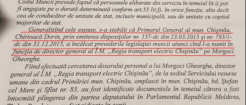 НАЦ признал, что Киртоакэ незаконно устроил Георгия Моргоча на работу, но отказался возбуждать дело