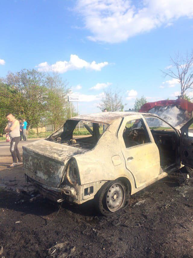В Криулянах столкнулись 3 автомобиля, один из автошколы