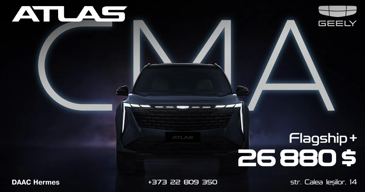 Geely Atlas – plăcere fără limite la 26 880 $